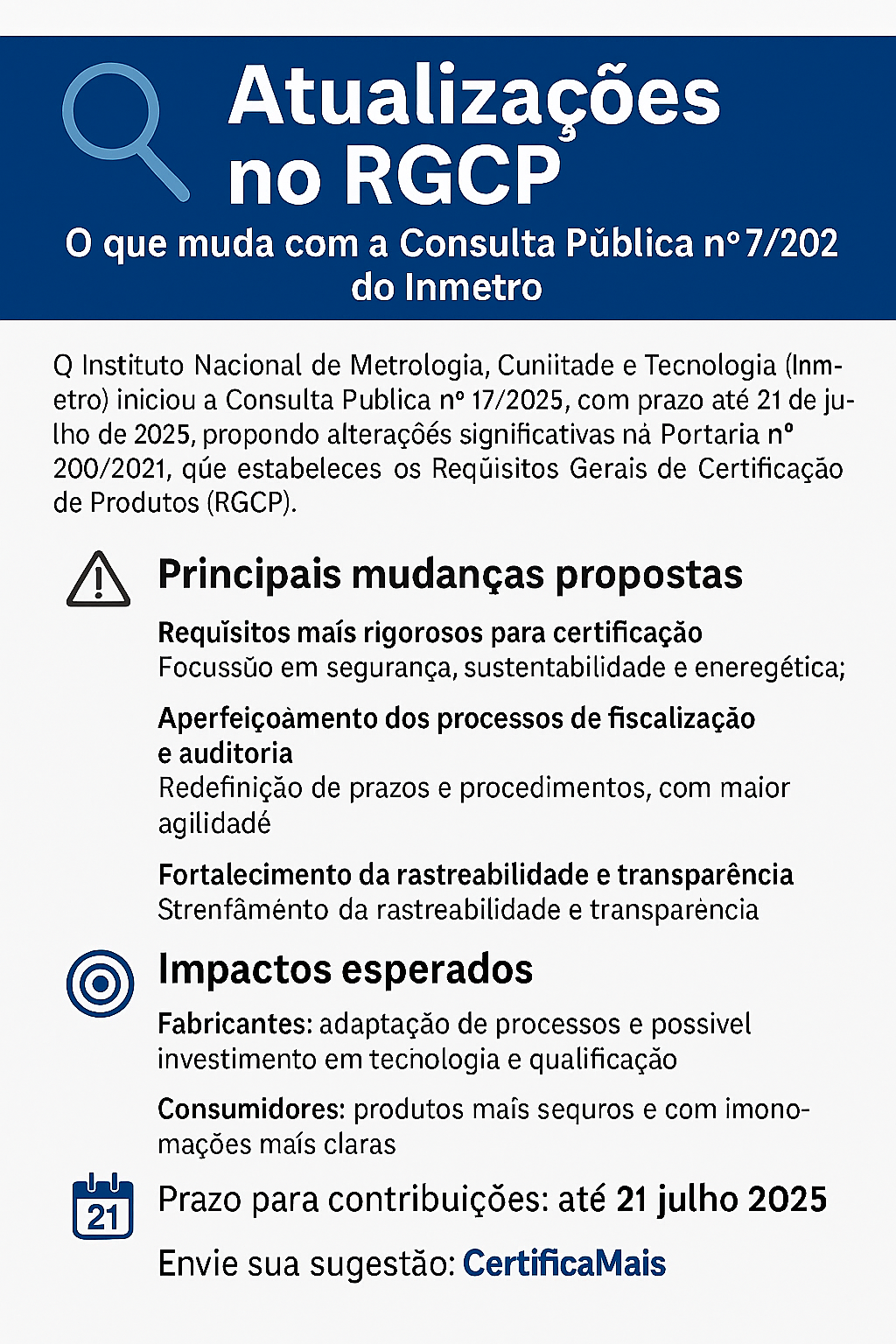  Principais mudanças propostas